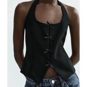 Zara Bow Front Halter Top